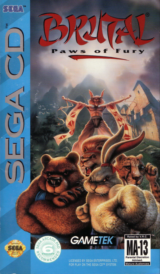 Brutal Paws of Fury box art for Sega CD